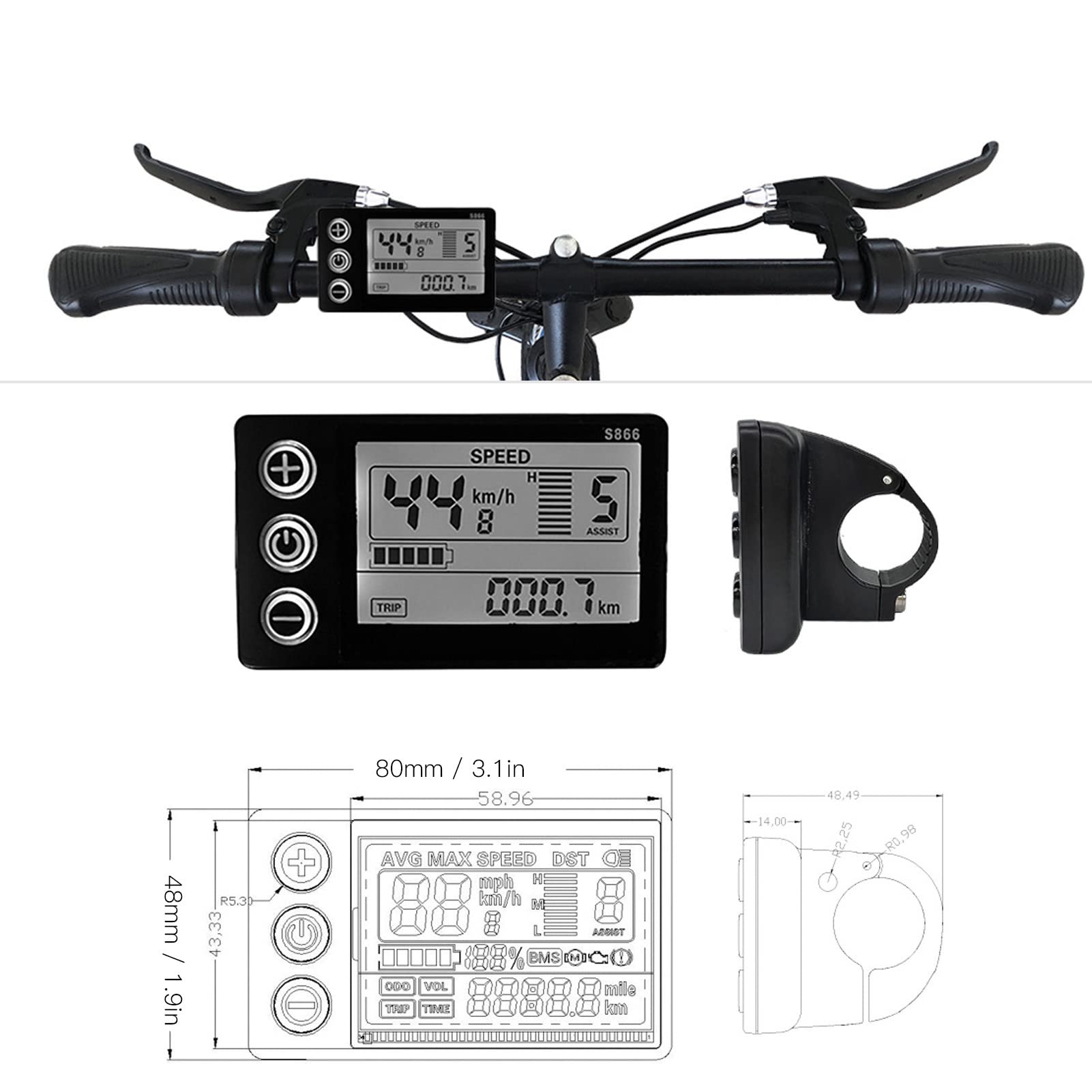 Amazon.co.jp: 電動自転車改造キット、48V 1000W 20インチ電動